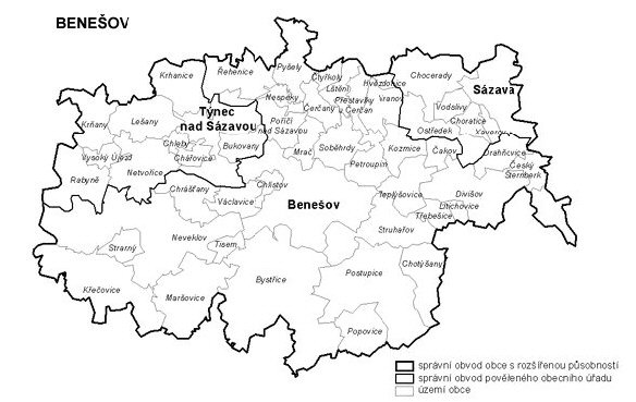 Mapa ORP Beneov